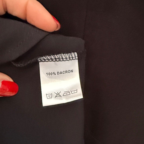 Cosonsen Women's Deep V-Neck Long Sleeve Tie Waist Ruffle Mini Swing Dress - Picture 11 of 11